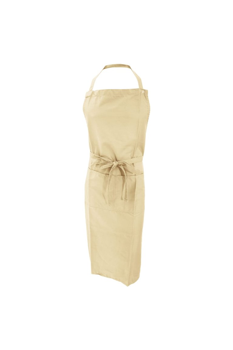 Jassz Bistro Unisex Bib Apron With Pocket / Barwear (Natural) (One Size) (One Size) - Natural