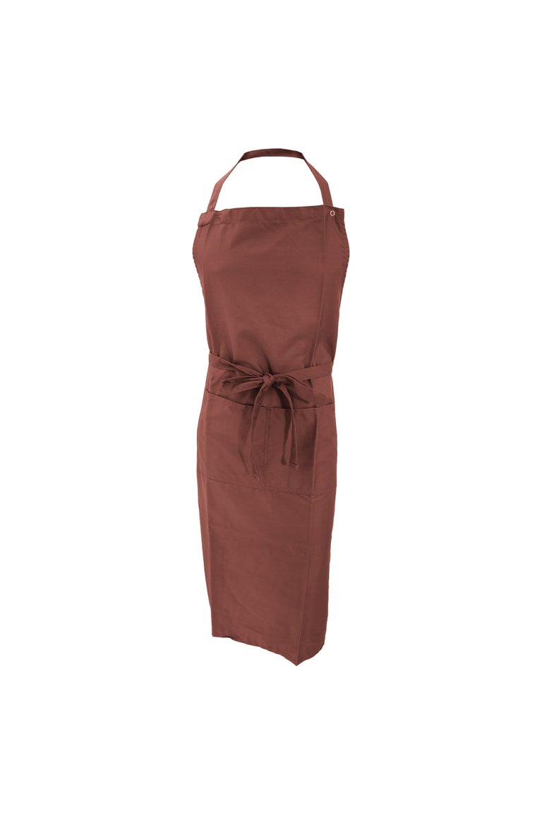 Jassz Bistro Unisex Bib Apron With Pocket / Barwear (Pack of 2) (Burgundy) (One Size) (One Size) - Burgundy