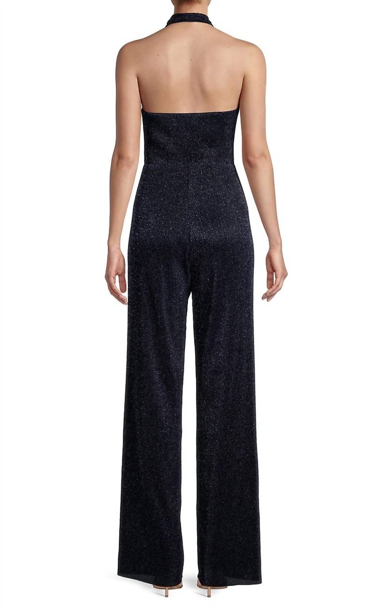 Bode Jumpsuit In Navy Lurex