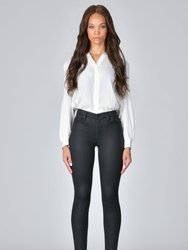 Carmen High Rise Ankle Fray Jeans - Black Mirror - Black Mirror