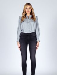 Carmen High Rise Ankle Fray Jeans - Dim The Lights - Dim The Lights
