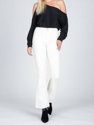 Cayley Ankle Flare Jeans - Sweet Cream