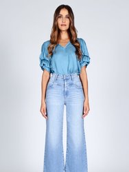 Emma Double Yoke Wide Leg Crop Jeans - High On Money - High On Money