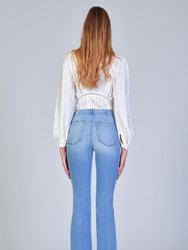 Fernanda High Rise Pull On Flare Jean - Old Town Road