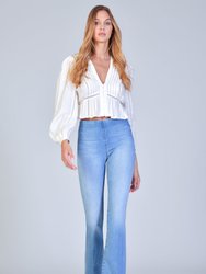 Fernanda High Rise Pull On Flare Jean - Old Town Road - Old Town Road