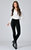 Gisele High Rise Skinny Jeans - Black Velvet - Black Velvet