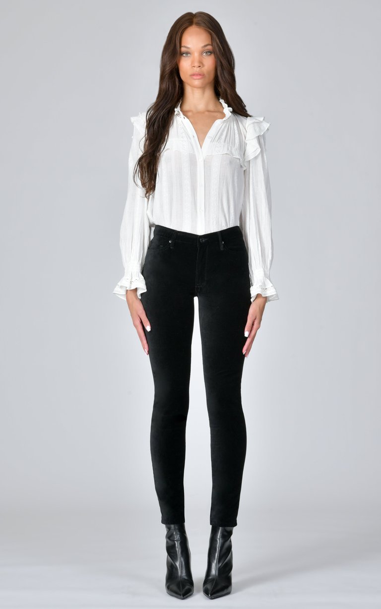 Gisele High Rise Skinny Jeans - Black Velvet