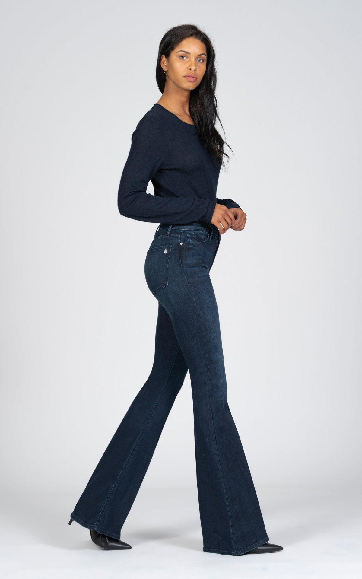 Grace Super Flare - Barely There – Black Orchid Denim