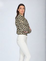 Jude Mid Rise Skinny  Jeans w/ All Over Leopard - Nomad
