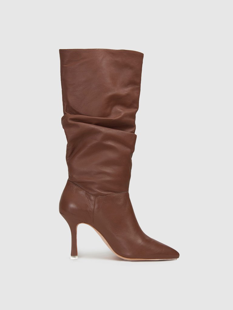 Grecia Slouchy Leather Boot