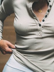 Beige Henley Shirt