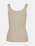 Beige Ribbed Tank