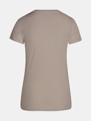 Beige V-Neck T-Shirt