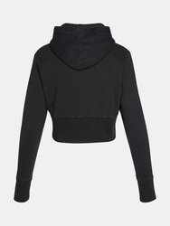 Black Cropped Hoodie