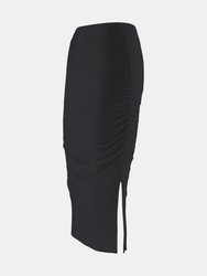 Black Ruched Skirt