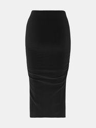 Black Ruched Skirt