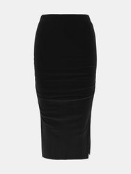 Black Ruched Skirt