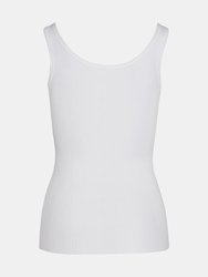 White Ribbed Tank