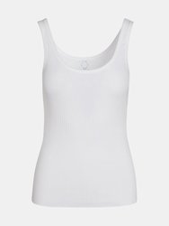 White Ribbed Tank