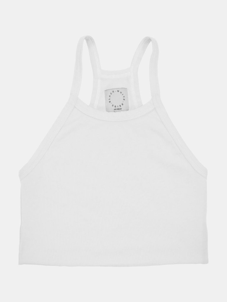 White Sport Crop Top