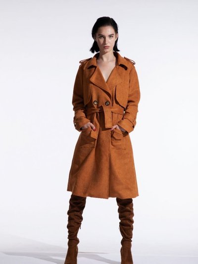 Blackburd Faux suede trench coat - Kate Barlow product