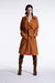 Faux suede trench coat - Kate Barlow - Deep Orange