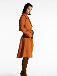 Faux suede trench coat - Kate Barlow