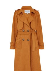 Faux suede trench coat - Kate Barlow