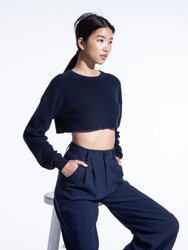 Navy Blue Crop Jumper