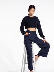 Navy Blue Crop Jumper