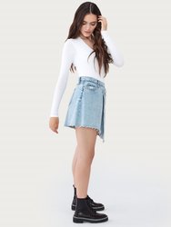 Asymmetrical Jean Skirt