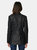 Carbon Vegan Leather Blazer 