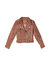 Coffee Bean Suede Moto Jacket