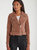 Coffee Bean Suede Moto Jacket