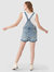 Distressed Jean Short Overalls