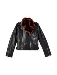 Faux Fur Lined Moto Jacket