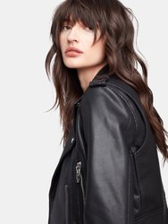 Faux Leather Moto Jacket