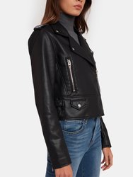 Faux Leather Moto Jacket