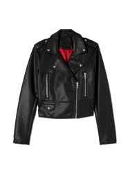 Faux Leather Moto Jacket