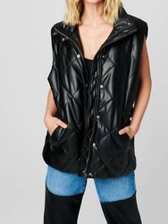 Faux Leather Vest - Night Fever