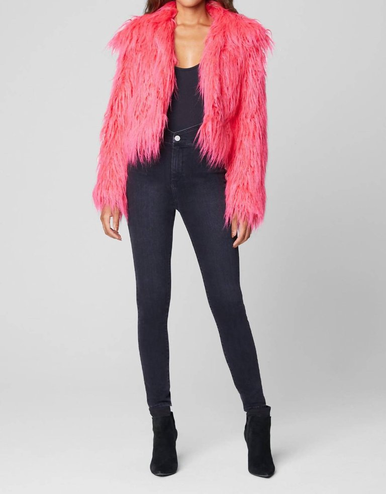 High Key Fur Jacket In Pink - Pink