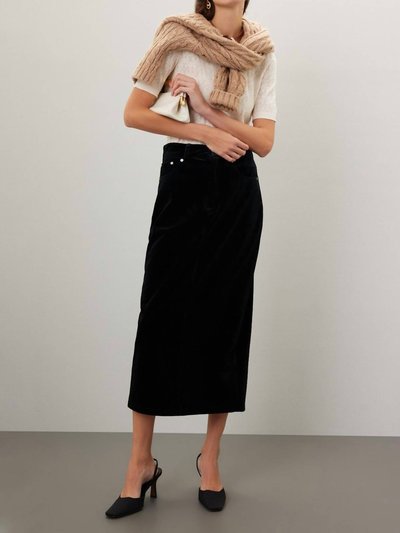 BLANKNYC Last Dance Velvet Midi Skirt - Black product