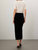 Last Dance Velvet Midi Skirt - Black