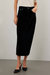 Last Dance Velvet Midi Skirt - Black