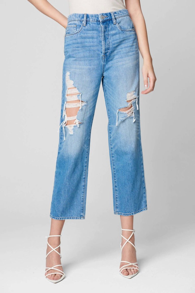 Straight Leg Ripped Jean