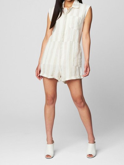 BLANKNYC Striped Linen Romper In Changing Lanes product