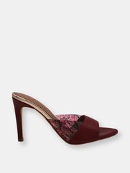 Berta Red Mules - Dark Red