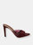 Berta Red Mules - Dark Red