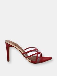 Go Vinyl Red Mules - Red