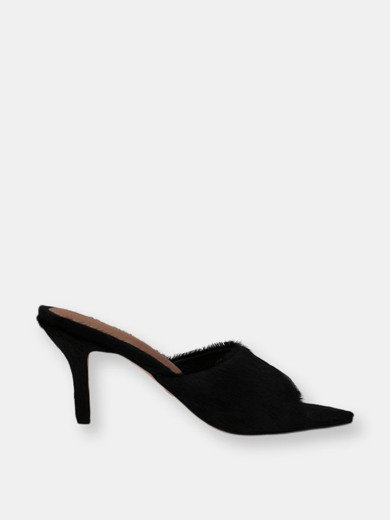 Horsy Black Mules - Black